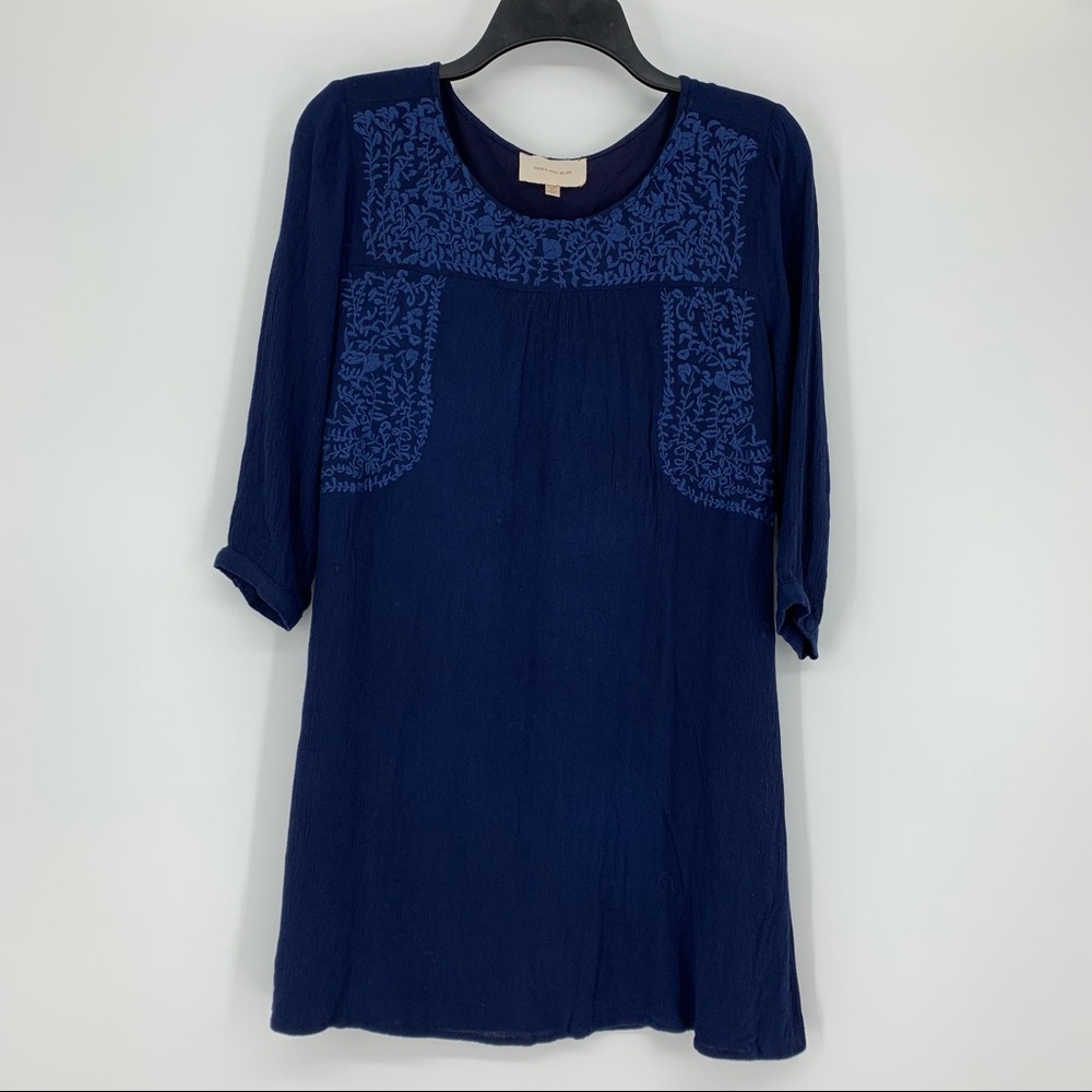 Skies Are Blue Long Sleeve Dress Blue Size M